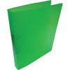 Alpha - classeur à anneaux, pour pieds A4, en PP, 2 anneaux de 25 mm, vert transparent