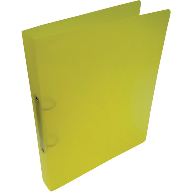 Alpha - raccoglitore ad anelli, per piedi A4, in PP, 2 anelli da 25 mm, giallo trasparente
