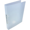Alpha - classeur à anneaux, pour format A4, en PP, 2 anneaux de 25 mm, blanc transparent