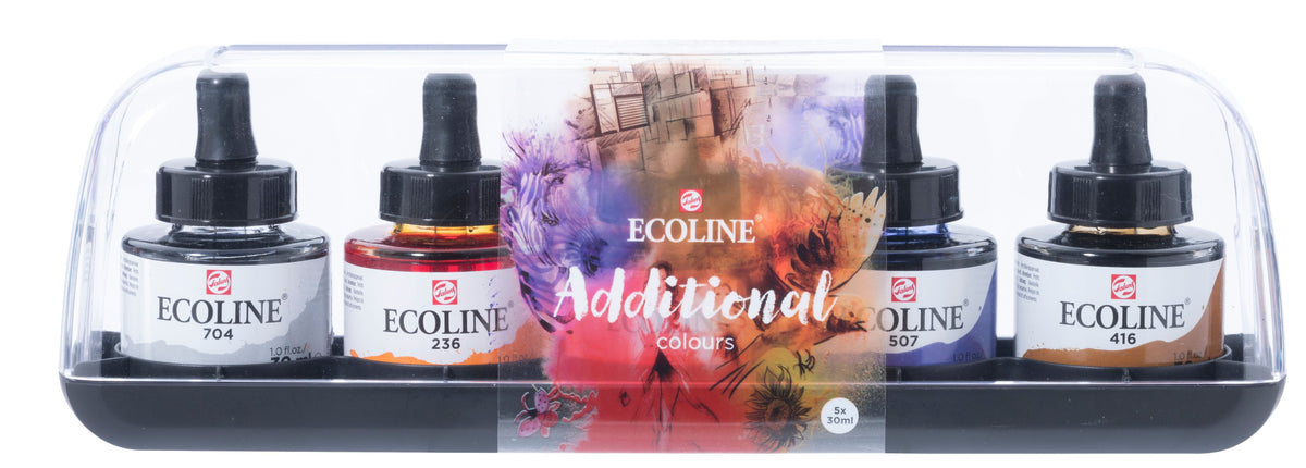 Talens Ecoline -  Inkt ecoline pipet additional set 5 ass