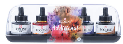 Talens Ecoline -  Inkt ecoline pipet additional set 5 ass