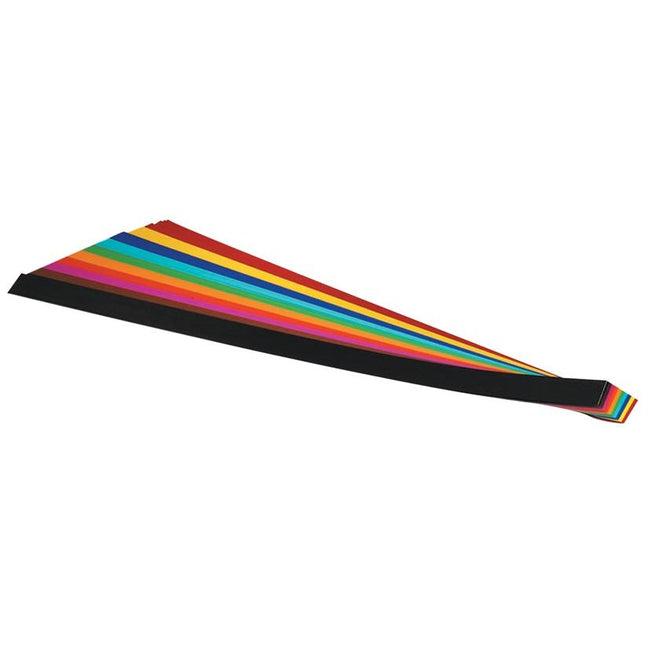 Folia - braiding strips 50 x 1.5 cm, pack of 200 pieces in assorted colors