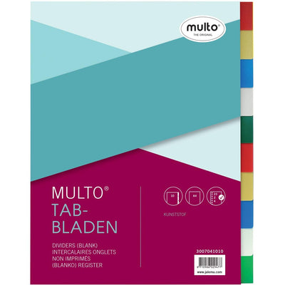 Multo - Tabs A4 23-Loch 10-teilig PP sortiert