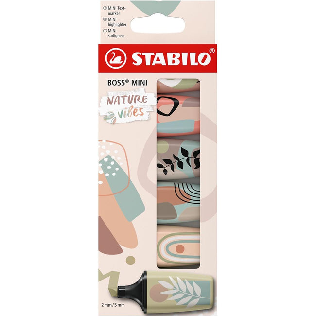 STABILO - Markeerstift boss mini nature ass 6 stuks