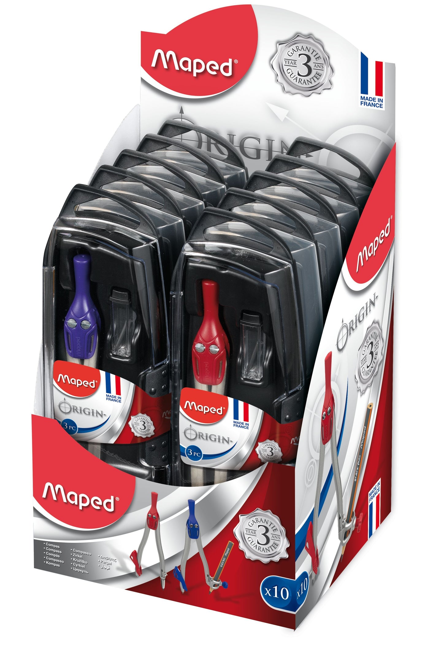 Maped – ser Origin 3-teiliges Display mit 10 Stück sortiert