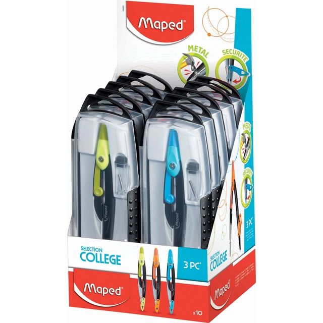 Maped – Ser Metal Open 3-teiliges Display mit 10 Stück sortiert