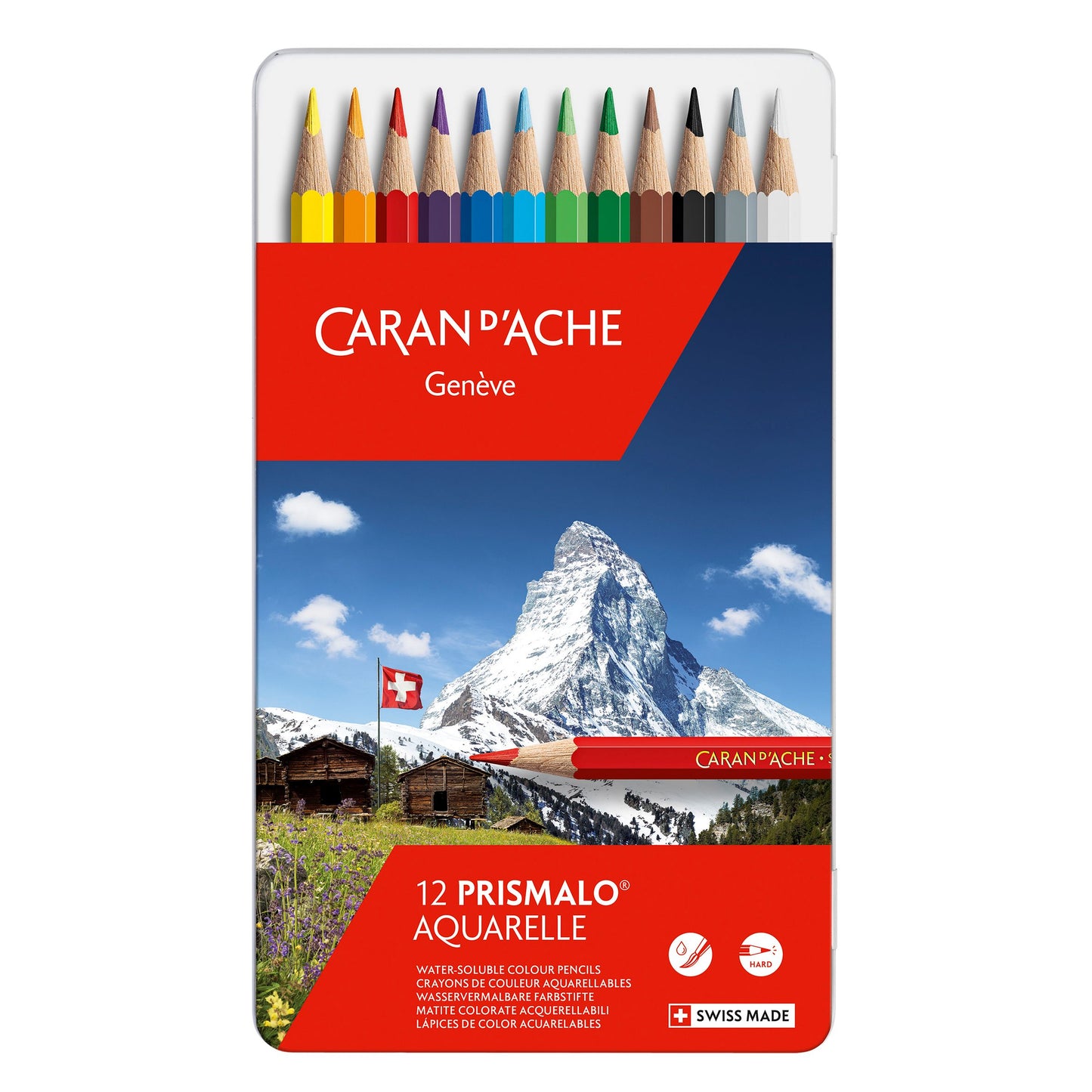 Caran d'ache - Crayons de couleur lo 12 pièces assorties