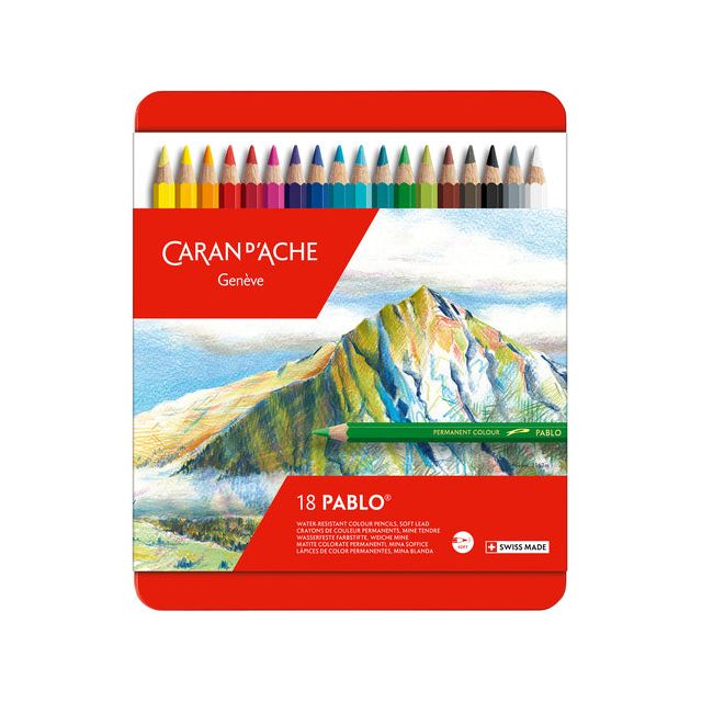 Caran D'Che - Crayon de couleur Caran D'ACHE PABLO | Box a 18 pièces