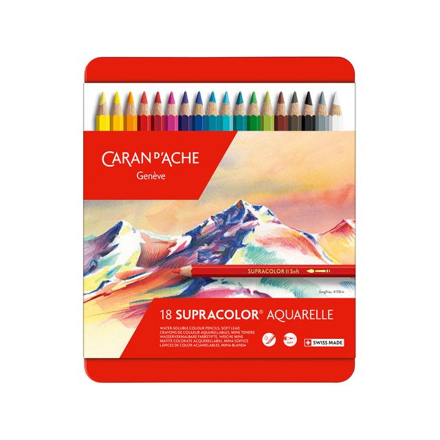 Caran D'Ache - Crayon coloré Caran D'Che Supracolor 18e cul | Box a 18 pièces