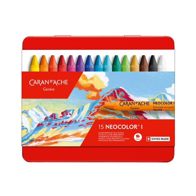 Caran d'ache - Wax crayon neocolor-I 15 pieces assorted