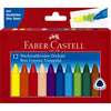 Faber Castell - Crayons de cire Faber-Castell triangulaires assortis lot de 12 pièces