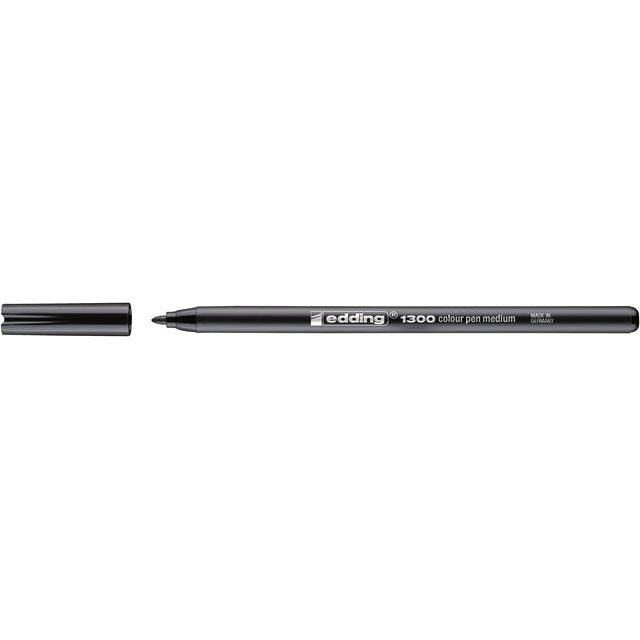 Edding - Fineliner Edding 1300 m noir | Boîte extérieure une pièce de 10