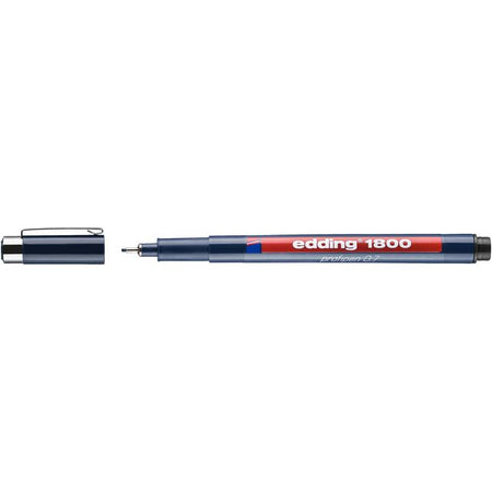 Edding - Fineliner 1800 0,7 mm nero | 10 pezzi
