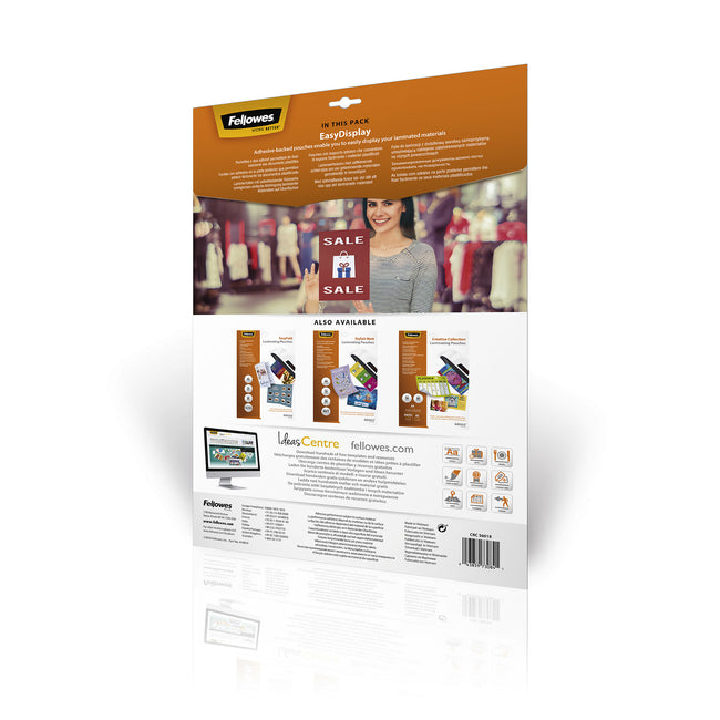 Fellowes - laminating pouches Admire EasyDisplay, Self-adhesive, Enhance80, ft A3, pack of 25