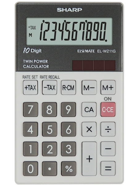 Sharp -  EL-W211G calculator Pocket Financiële rekenmachine Grijs
