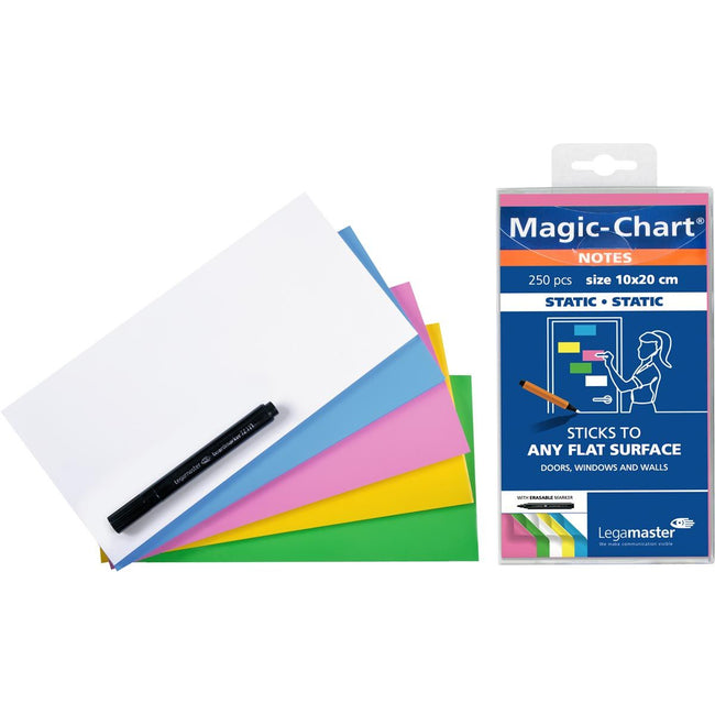 Legamaster - Magic-Chart notes, 250 fogli, ft 10 x 20 cm, assortiti