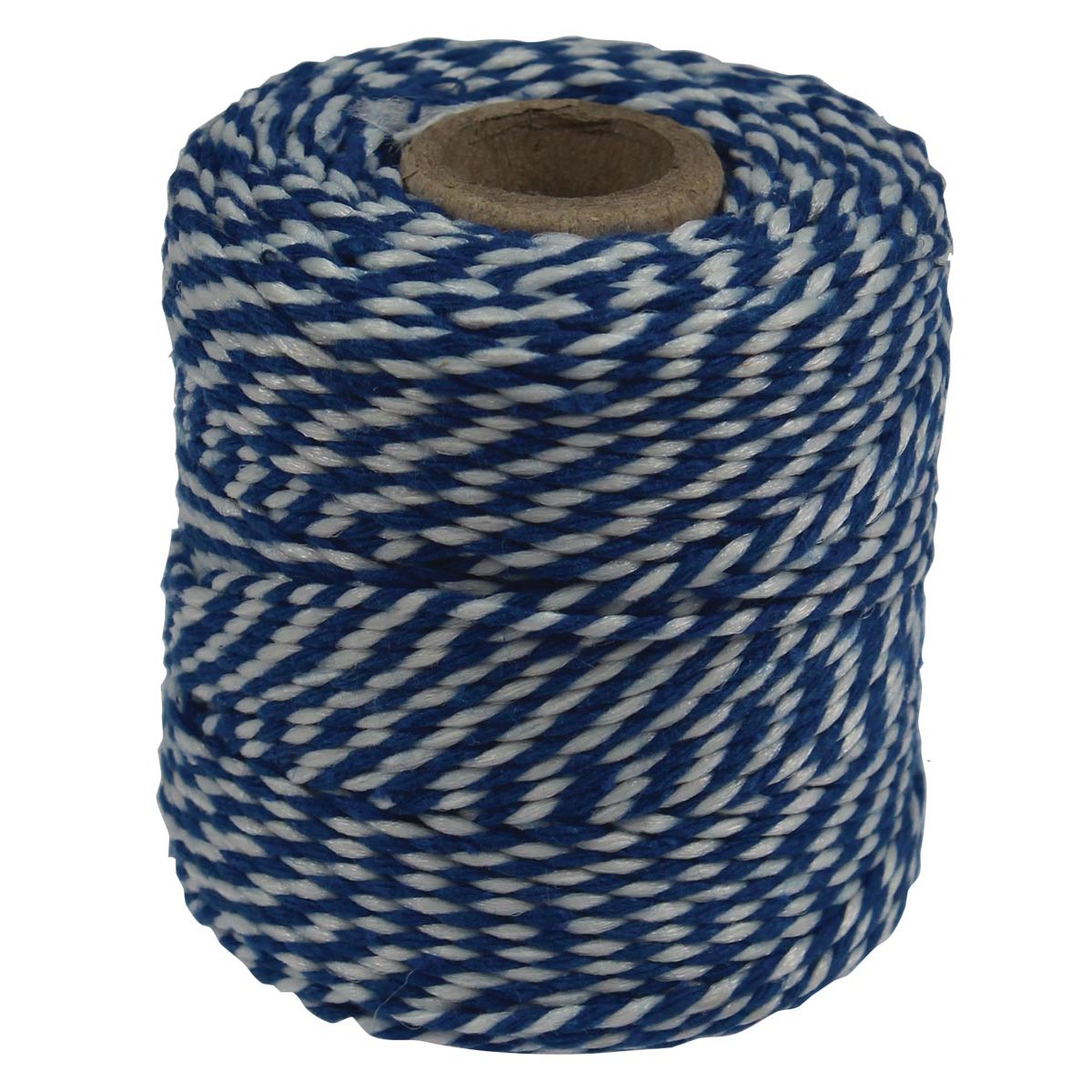 Klika - Corda di cotone, blu-bianco, bobina da 50 g, ca. 55 m