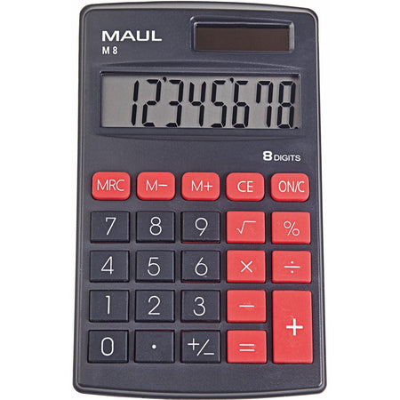 Maul - calcolatrice tascabile M8, nera