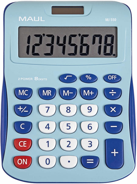 Maul - Calculadora de escritorio MJ 550, junior, azul claro