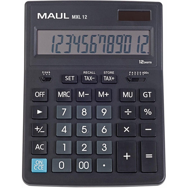 Maul -  bureaurekenmachine MXL 12, zwart