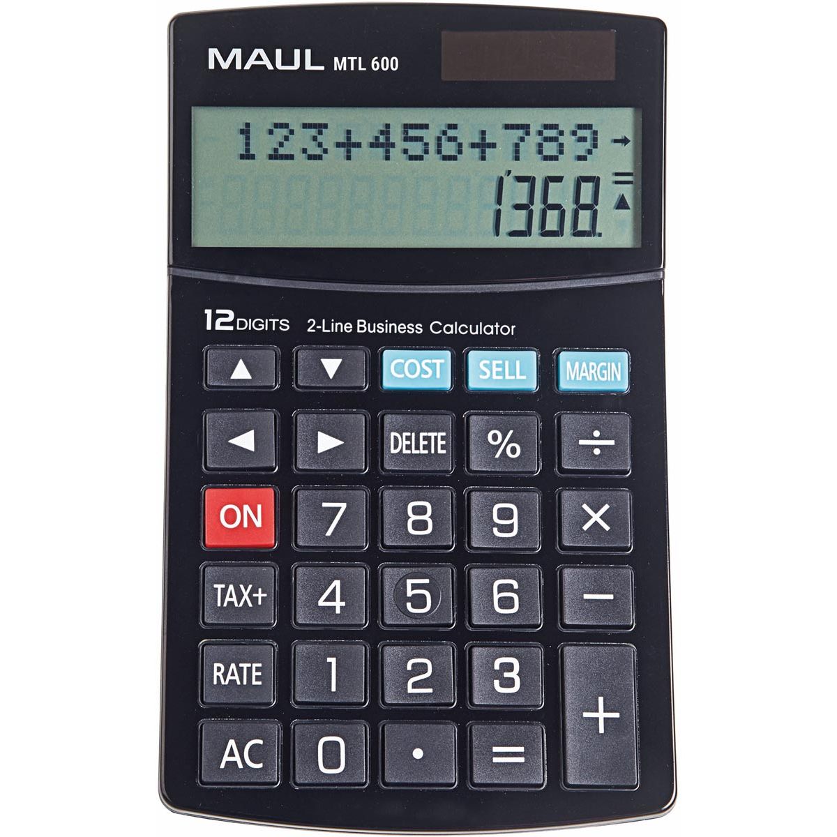Maul - calcolatrice da tavolo MTL 600, 2 righe, nera