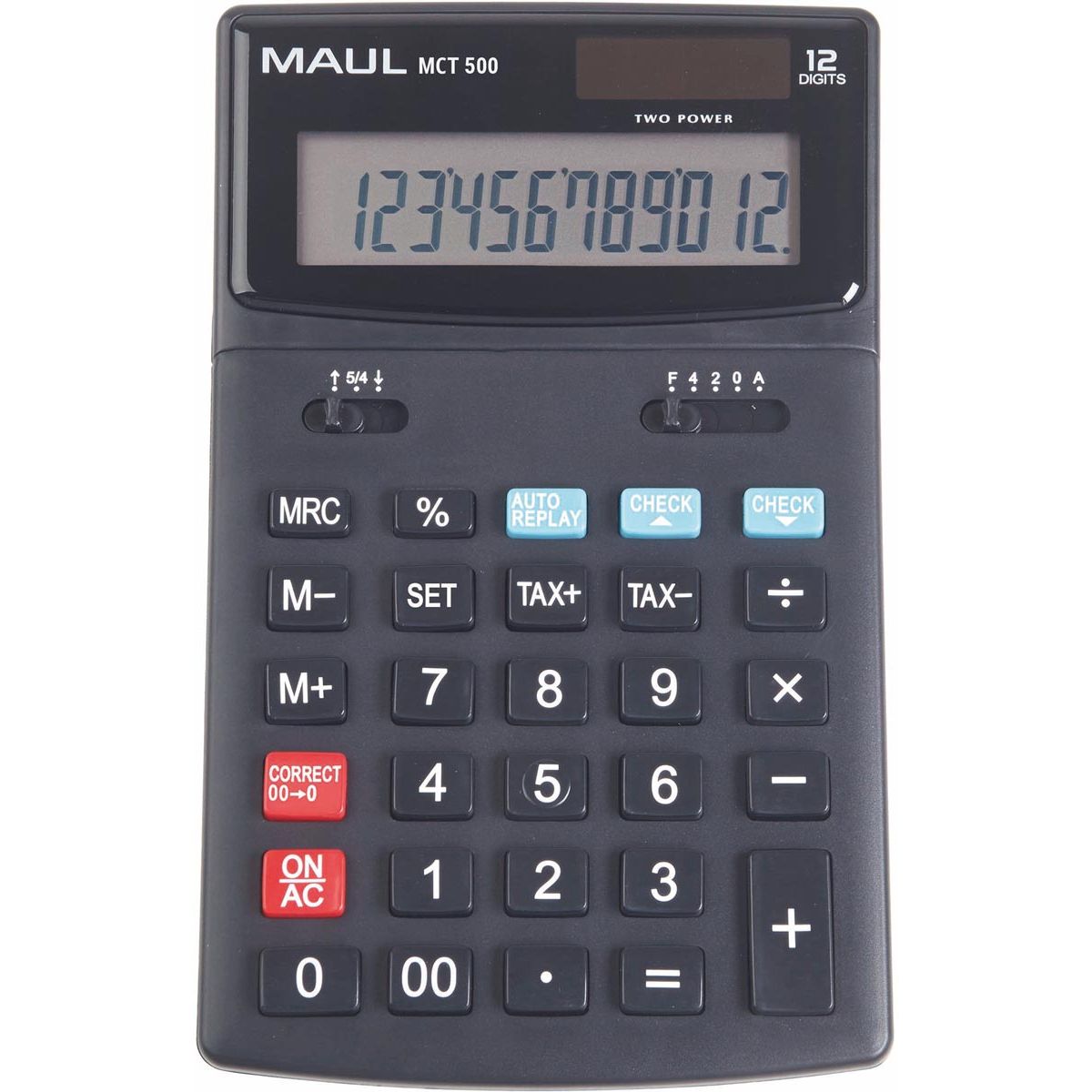 Maul - calculadora de escritorio MCT 500, Check Correct, negro