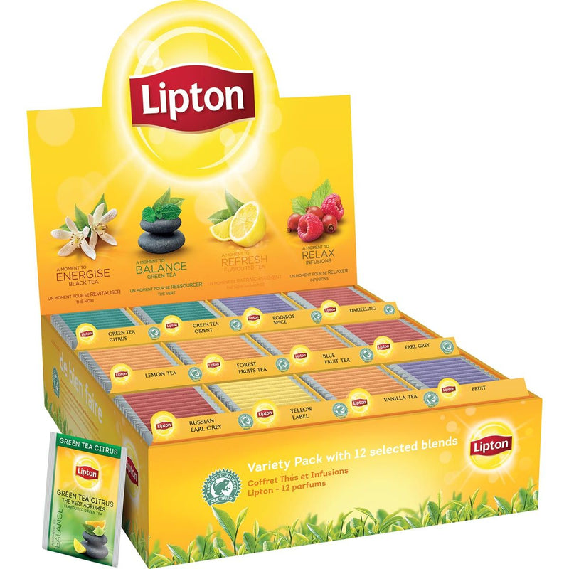 Lipton - Scatola assortimento tè 12x15 pezzi