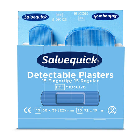 Salvequick -  Pleisters blauw detectabel mix 6x30st