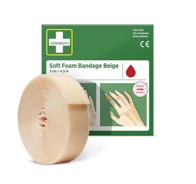 Cederroth -  Bandage  soft foam beige 3cmx4.5m