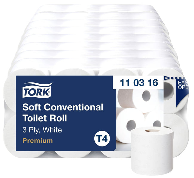 Tork -  Toiletpapier t4 premium 3laags 250 vel wit | 9 stuks