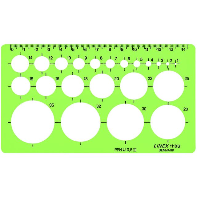 LIGEX - Template des cercles LINEX 22CIR GRN | 1 pièce