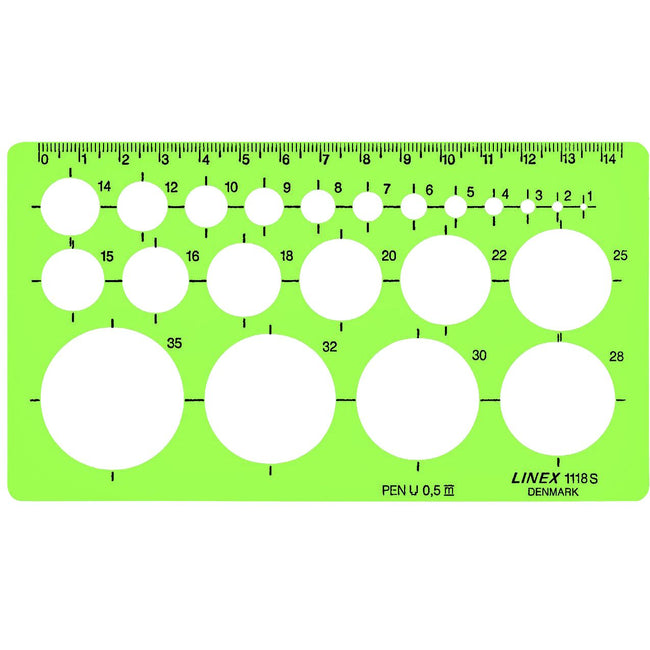 Linex -  Cirkelsjabloon  22cir grn