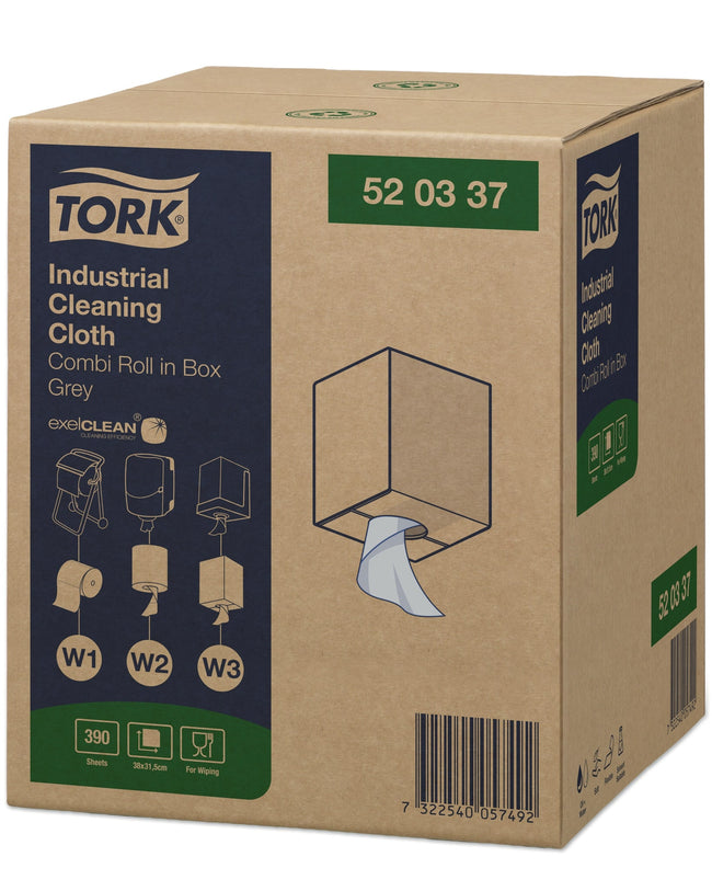 Tork -  Reinigingsdoek w1 w2 w3 industrial grijs