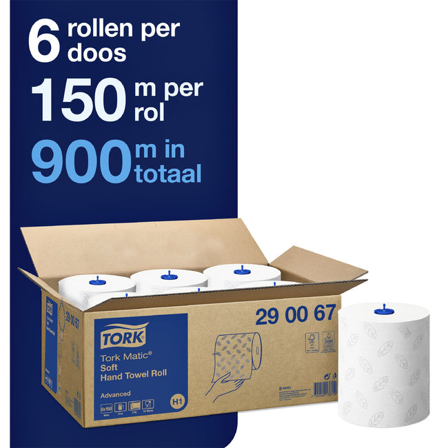Tork -  Handdoekrol h1 advanced 2laags 150m wit