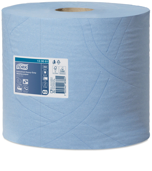 Tork -  Poetspapier w2 industrial premium blauw