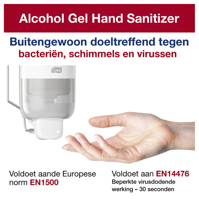 Tork -  Handdesinfectie s1 premium alcoholgel 1000 ml | 6 stuks