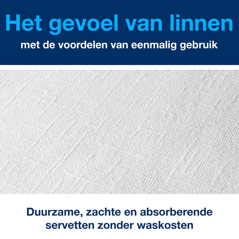 Tork -  Dinerservet linstyle premium wit 478180 | 14 stuks