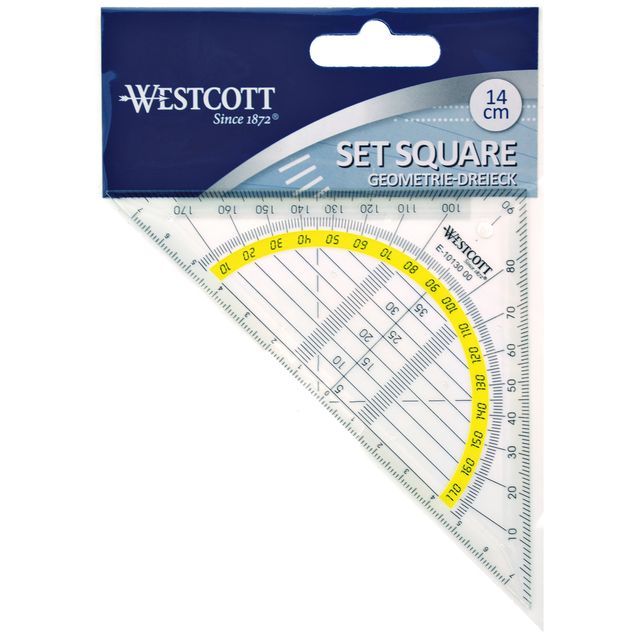 Westcott - Géotriangle 14cm transparent
