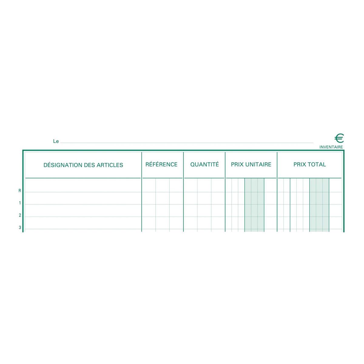 Exacompta - inventory, ft 32 x 19.5 cm, French
