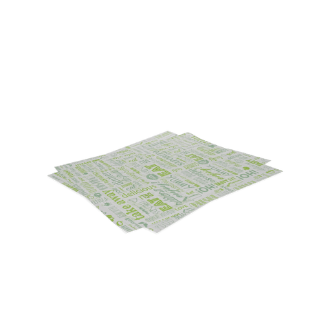 Klika - Vetvrij papier 28x34cm hamburgervellen groen parole FSC®Mix BIO | 1000 stuks