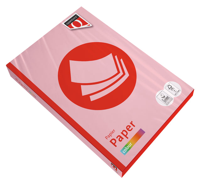 Quantore - Kopieerpapier A4 120gr roze 250vel | 5 stuks