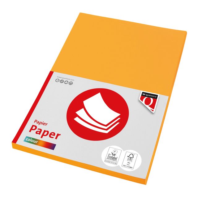 Quantore -  Kopieerpapier Colour A4 120gr diepgeel 100 vel