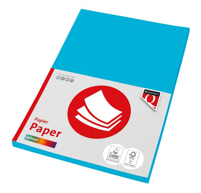 Quantore - Kopieerpapier A4 120gr azuurblauw 100vel | 10 stuks