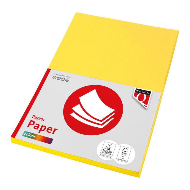 Quantore - Kopieerpapier A4 120gr geel 100vel | 10 stuks