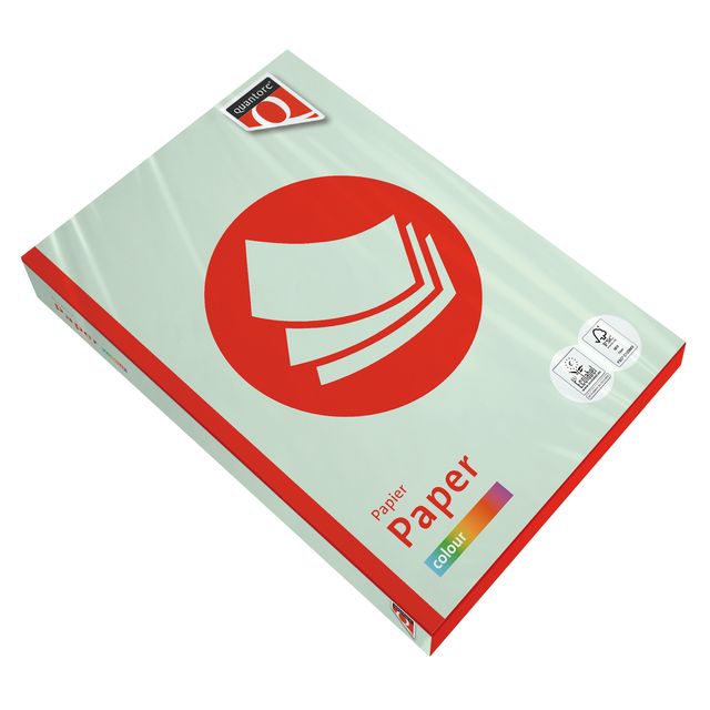 Quantore - Papier à copier Couleur A4 120gr vert clair 250 feuilles | 5 pièces