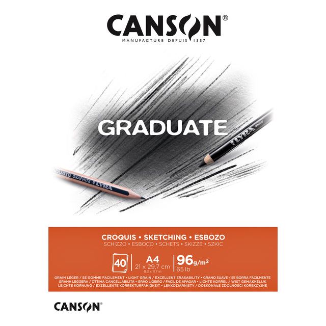 Canson - Sketch Block Canson Grad Croq A4 40V 96gr | 1 Stück