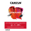 Canson - Carta da pittura Graduate Olio Acrilico 20 fogli 290gr A3 bianco naturale