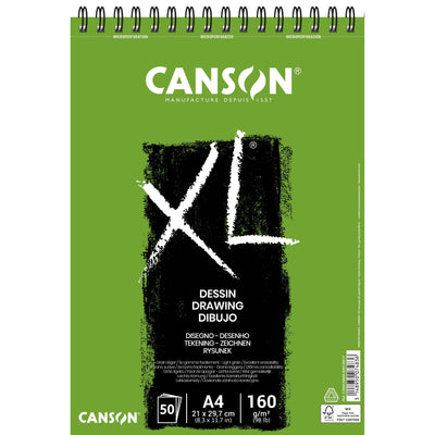 Canson - Zeichenpapier XL Drawing 50 Blatt 160gr A4 weiß