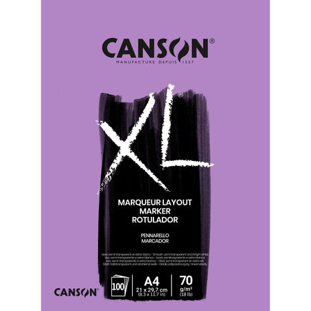 Canson -  Markerpapier  xl marker 70gr a4 extra wit