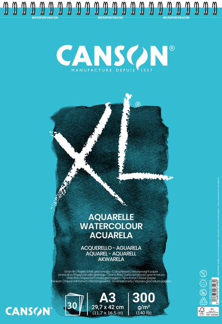 Canson -  Aquarelpapier  xl 30vel 300gr a3 wit